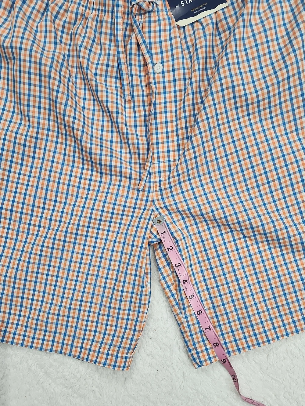 Stafford Plaid Regular Fit Sleep Short New With Tags